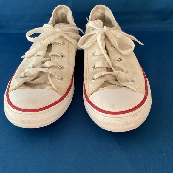 Converse All Star Low Top Sneakers White Lace Up Unisex Youth Size 3 (Women’s 6) - Picture 4 of 7
